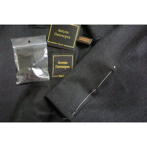 Sartoria Partenopea S140s Wool Dark Gray 2 Pc Suit Jacket Pants 40R NEW